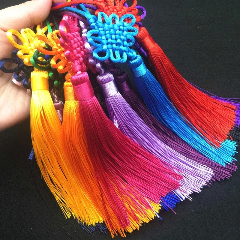 2/5/10/20PCS Handmade Chinese Knots Fortune Tassels Satin Silk Floss Tassel for New Year's Gifts Spring Festival DIY Craft Decor