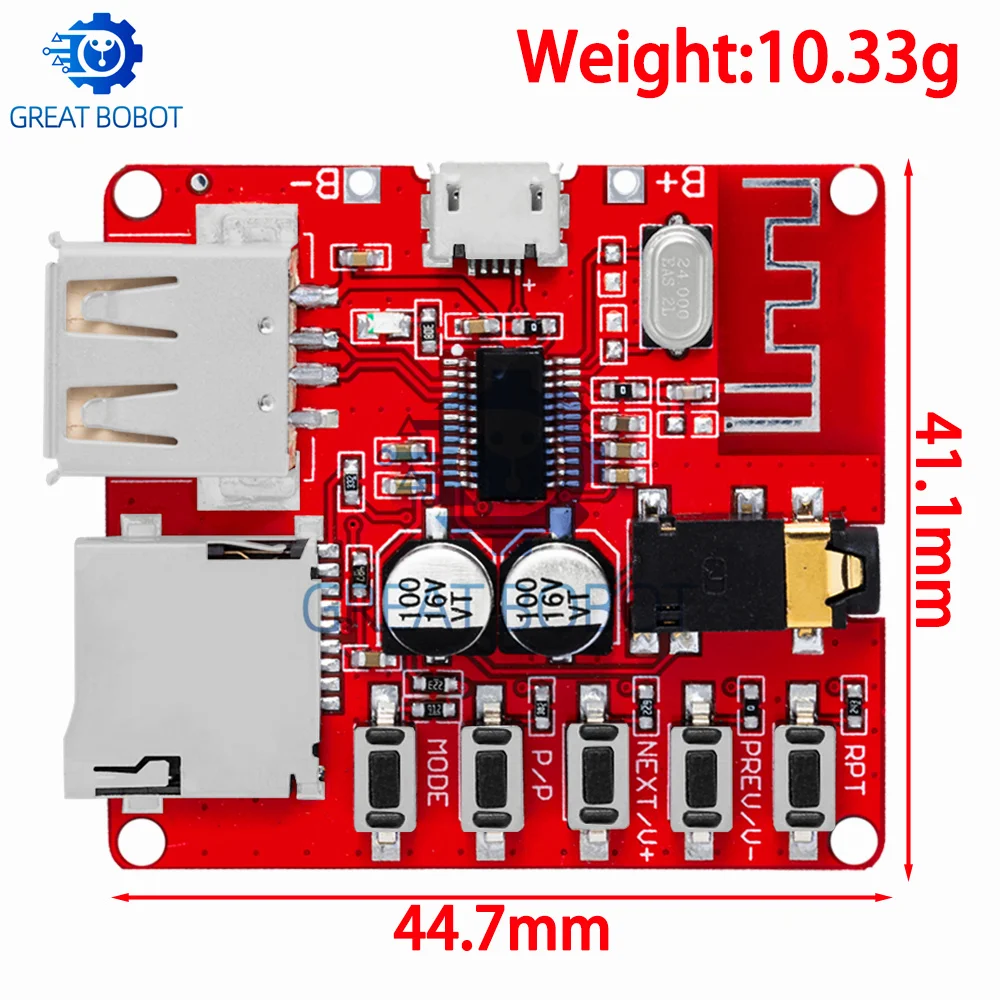 DIY Car Amplifier Bluetooth Decoder - BS Bluetooth 4.1 Lossless MP3 Maker-Friendly Module
