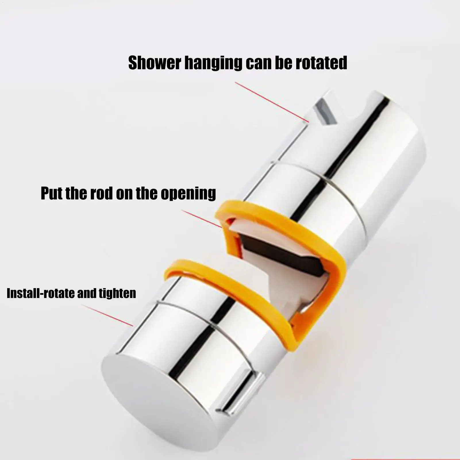 

Adjustable Shower Head Holder 22-25mm Lifting Bar Holder Rotatable Shower Sprayer Mount For Bathroom Dormitory Spa Cabin Home
