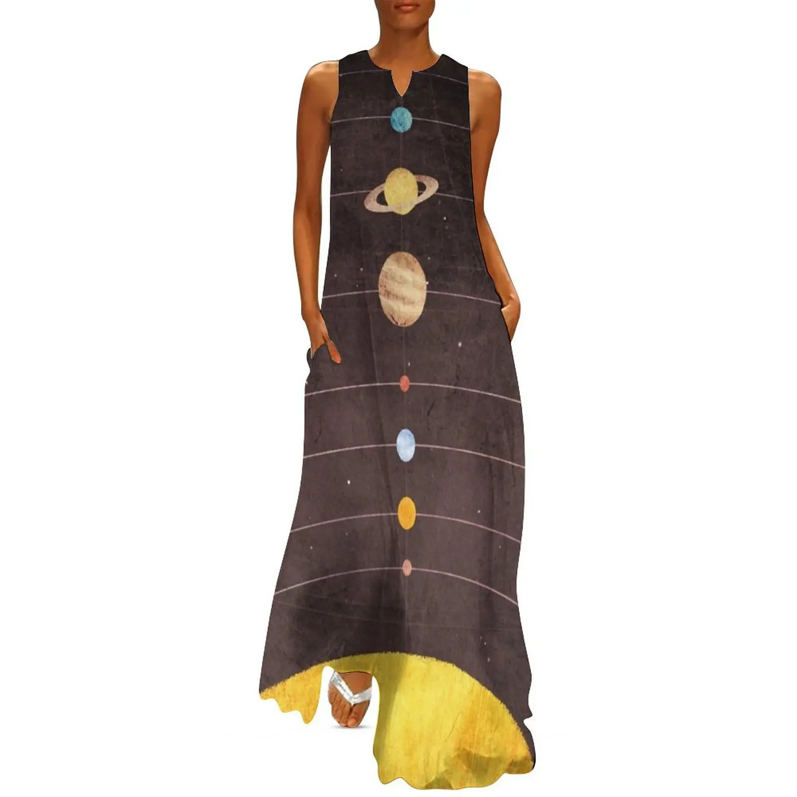 

Solar System Long Dress chic and elegant evening dress birthday dresses for women Dress