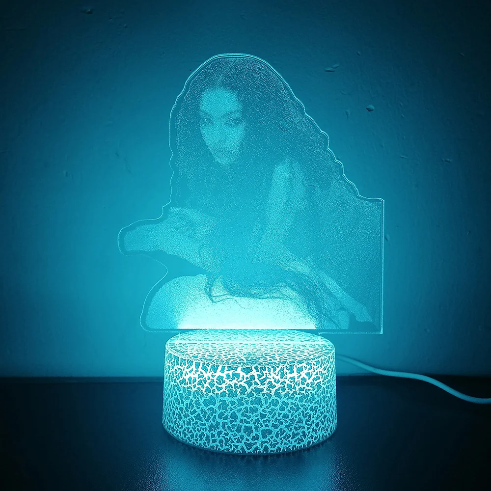 Charli XCX 3d Led Lamp For Bedroom Custom Stars Writable Name Bedside Night Light Table Ornaments Holiday Gifts