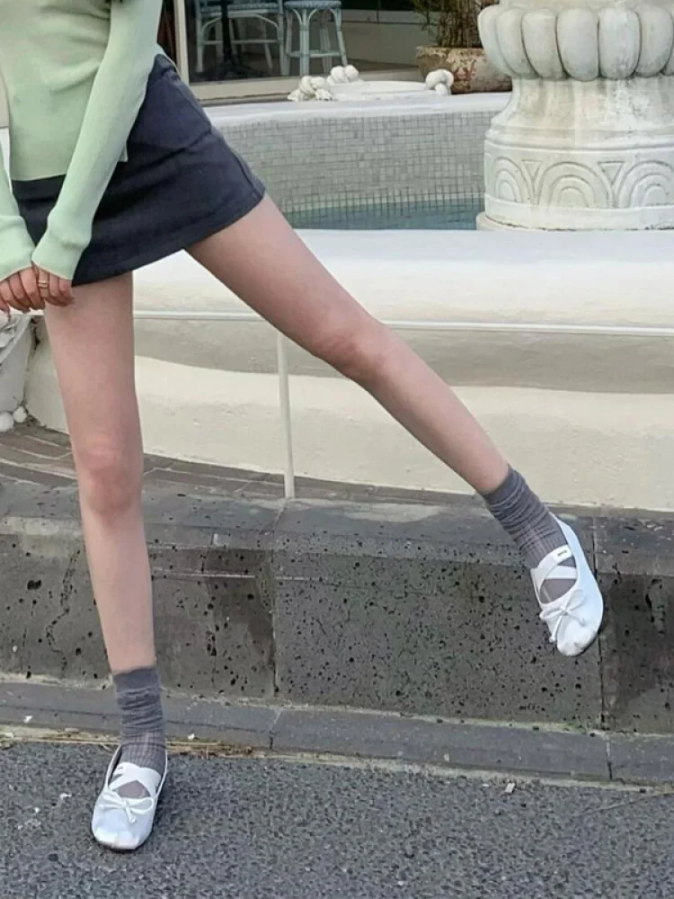 サテンバレエフラットシューズ、ローカットスリッポン、メリージェーン、レディースファッション、シングルストラップ、フラットヒール、サマー新作、クロスストラップ、ブルー