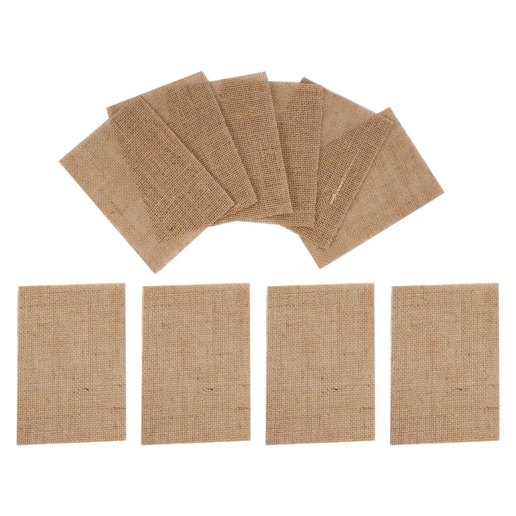 10 pcs Natural Hessian Burlap Place Mat Table Placemats Coaster Dining Decor