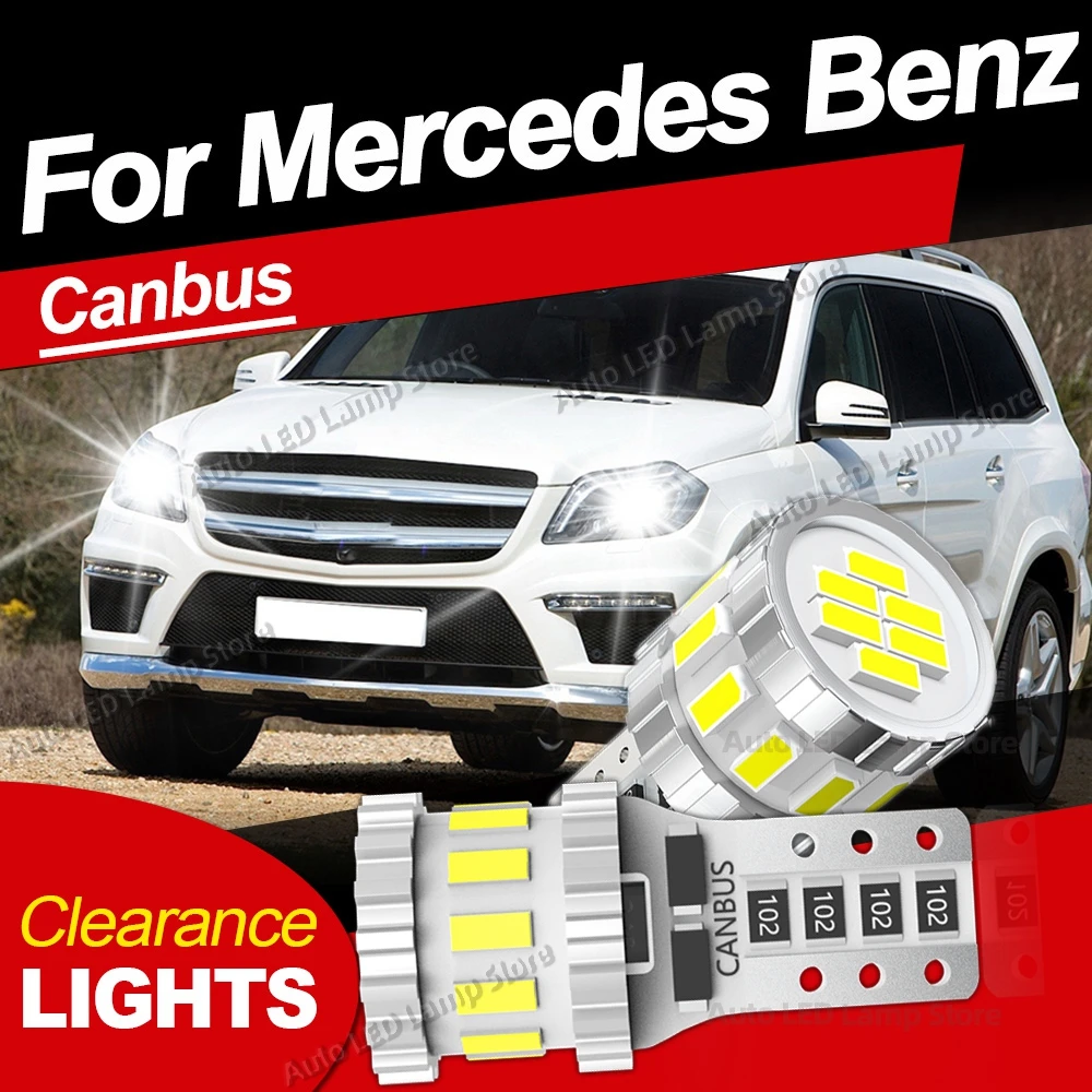 Mercedes Benz GL-Class X164 X166 W163 W164 W166 W251 V251 R129 R230 LED park lambası Park Ampul Lamba W5W T10 194 Canbus