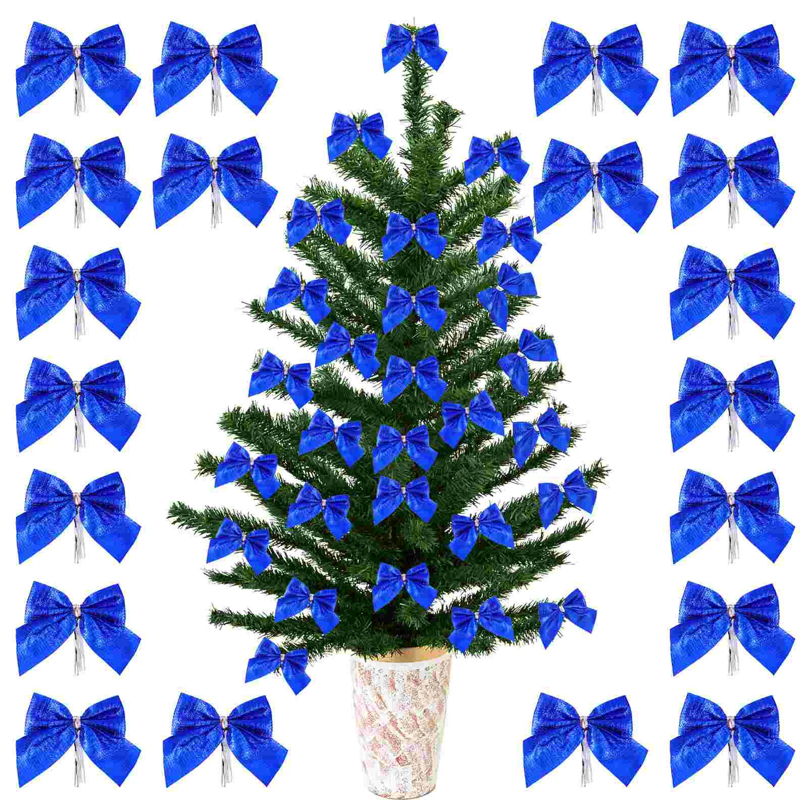 Christmas Butterfly Party Decor Bowknot Ornaments DIY Decorations Tree Chrsitmas Bows