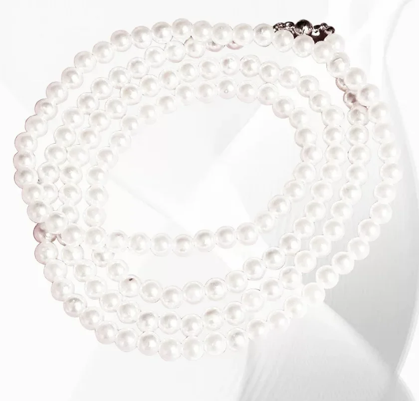 LONG NEW CHARMING 50"4-5MM SOUTH SEA WHITE PEARL NECKLACE