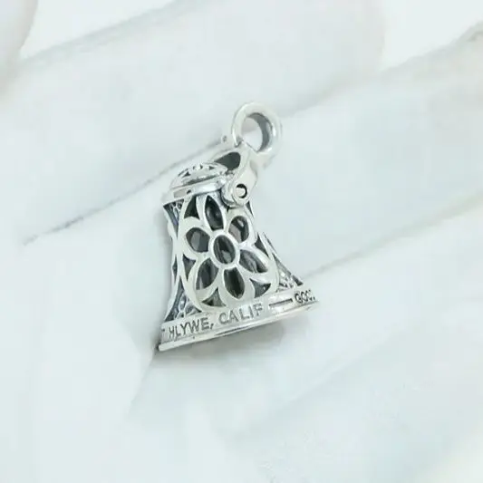 S925 Sterling Silver Pendant Personalized Fashion Maple Leaf Hollow Bell  Design sensation internet celebrity pendant