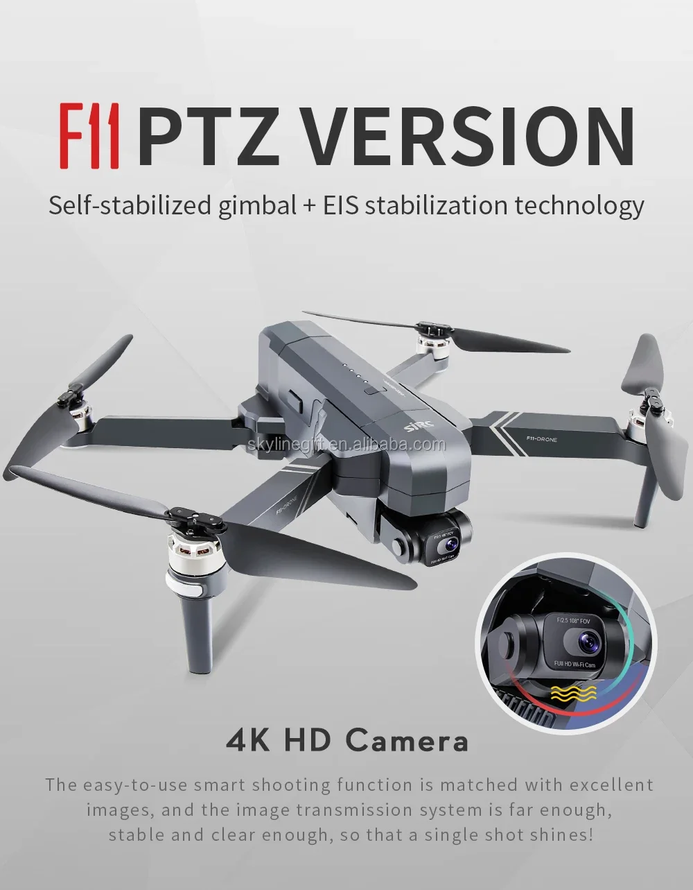 

Fast shipping SJRC F11 4K Pro With 2 axis gimbal with 30min flying time and 1.2km FPV Distance