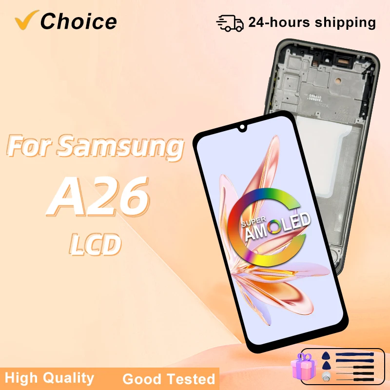 Super OLED For Samsung Galaxy A26 5G LCD Display Touch Screen Digitizer Assembly For Samsung A26 5G A266E/DS LCD Display