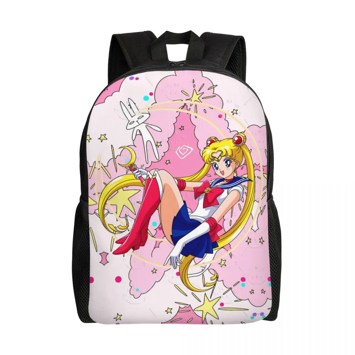 Personalizado Sailors Moons Bonito Dos Desenhos Animados Mochilas Homens Mulheres Casual Bookbag para Escola Faculdade Anime Sacos