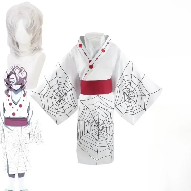 72th anime demon slayer kimetsu não yaiba aranha oni ayaki rui cosplay unissex quimono conjunto completo halloween carnaval co