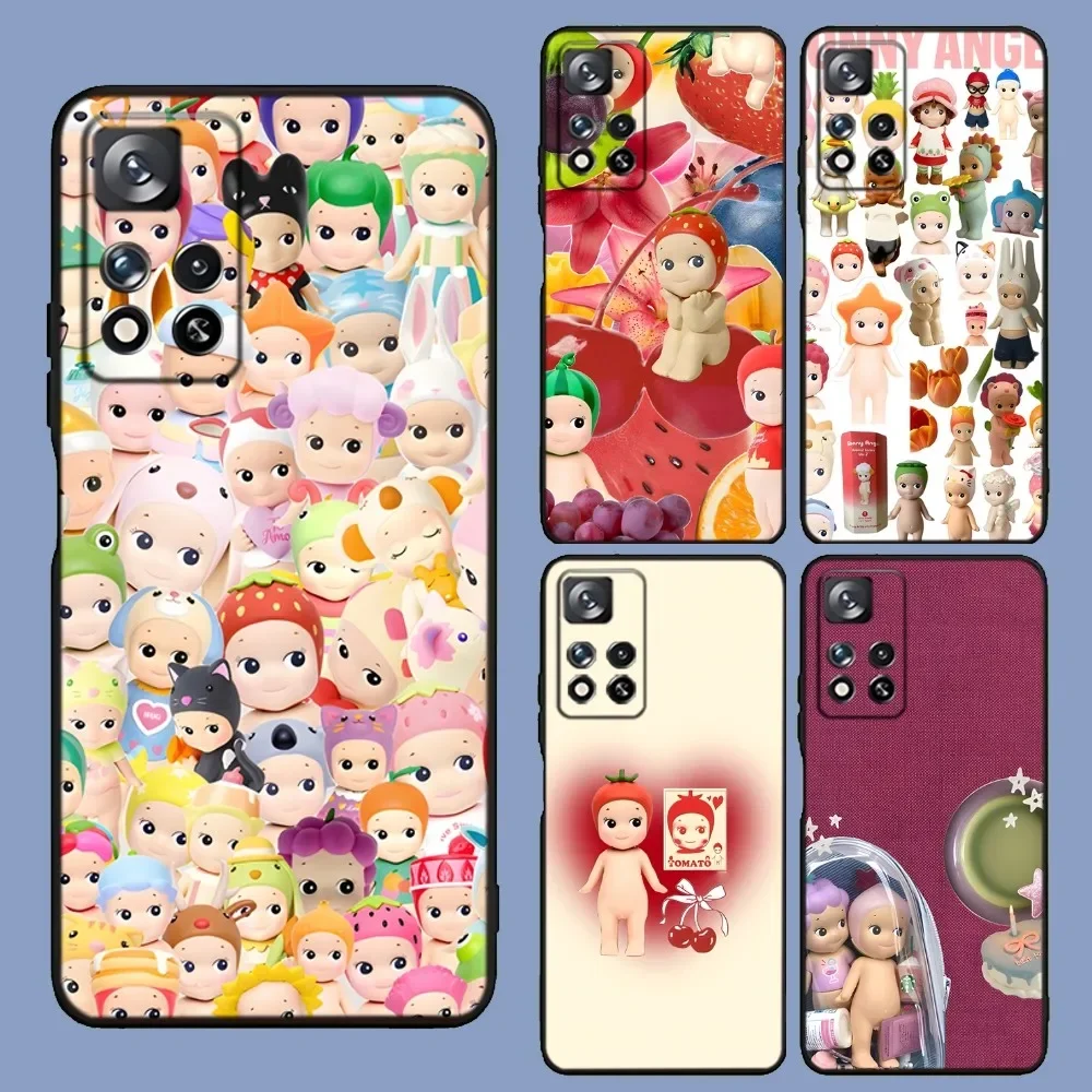 

Sonny Angel Nature Art Phone Case For Samsung Galaxy A13,A21s,A22,A31,A32,A52,A53,A71,A80,A91 Soft Black Cover