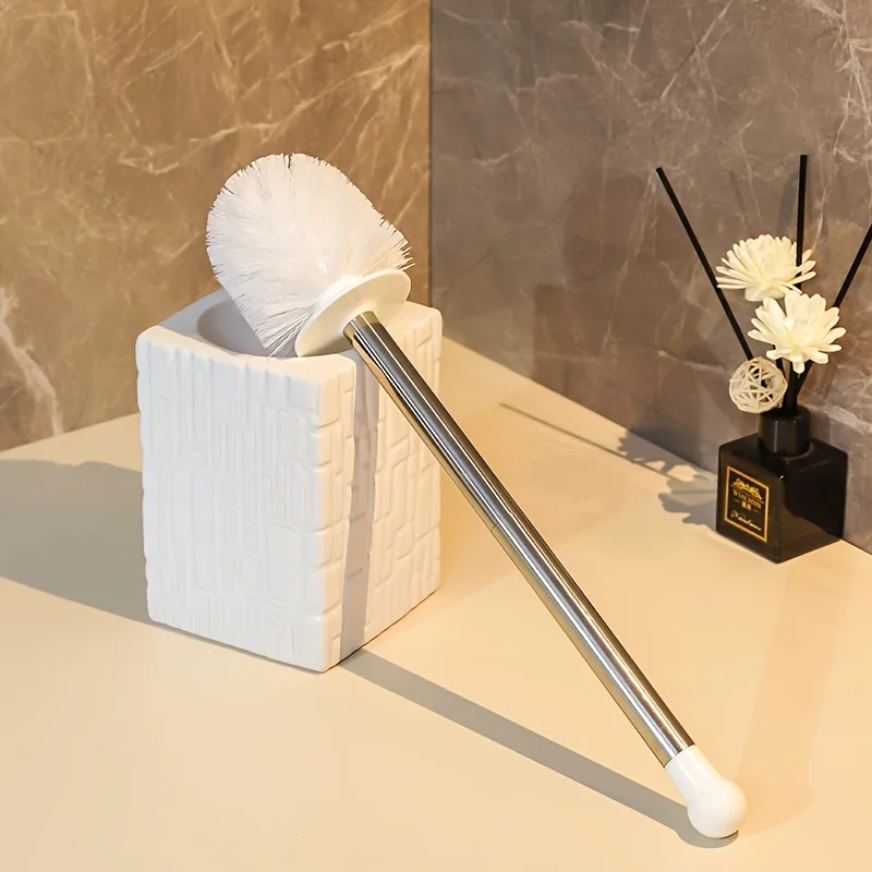 Nordic Ceramic Toilet Brush Cleaning Supplies Long Handle No Dead Angles Toilet Brush Bathroom Accessories Household Items