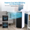 ポータブルエアコン 8000 BTU、3-In-1 AC 冷却ユニット、2 スピード、24 時間タイマー、低ノイズ、部屋オフィス用の迅速な設置 4