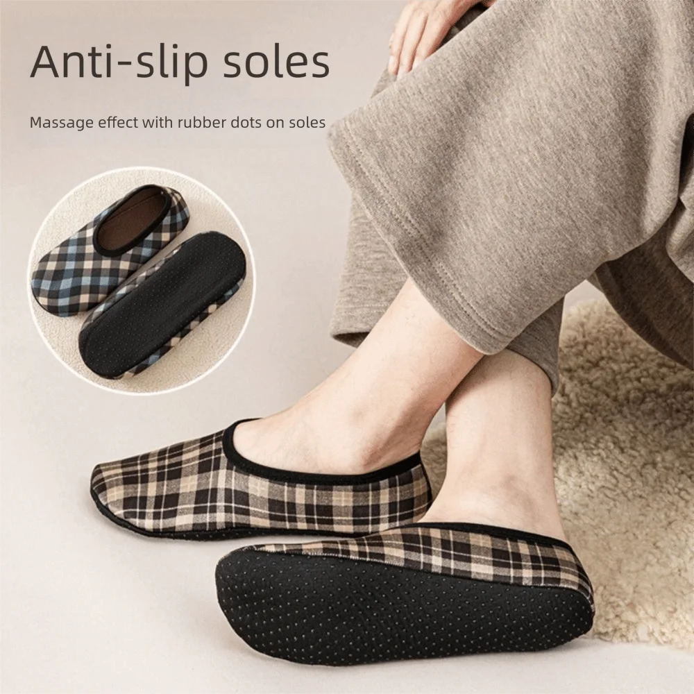 

Модные зимние теплые домашние носки для кровати, термо домашние нескользящие носки, эластичные утолщенные носки-тапочки для женщин и мужчин