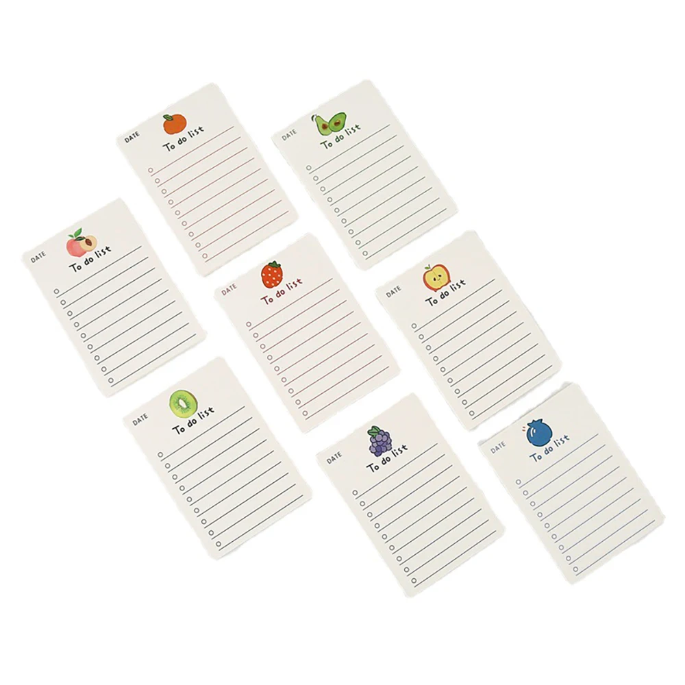 Simple Memo Pad Note Book Tearable Not Sticky Kawaii Decoration Sticky Notes Fruit Hand Account Memo Message Paper To Do List