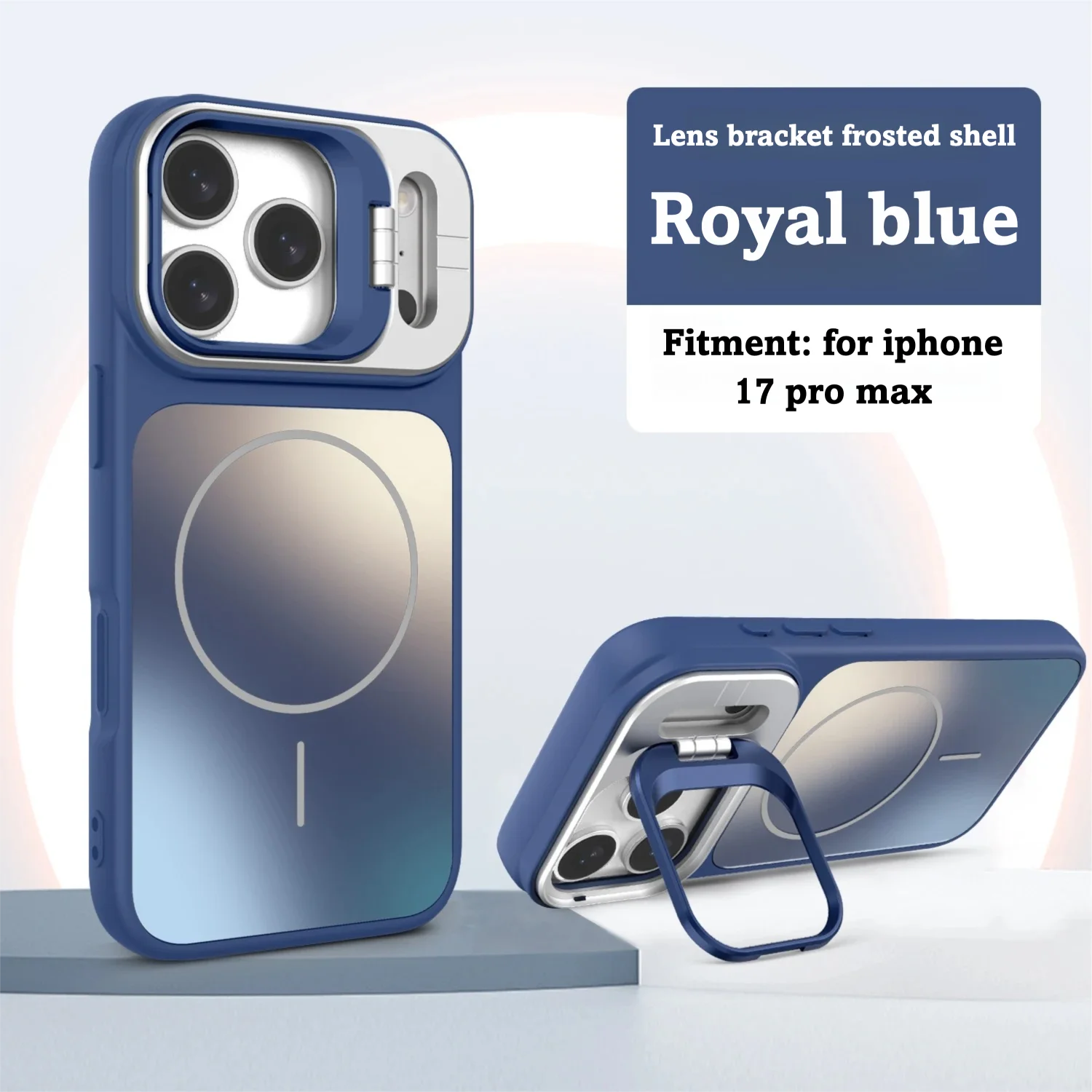 Camera Bracket For Magsafe Magnetic Armor Phone Case for iPhone 17 16 15 14 Plus 13 12 Pro Max 11 Matte Wireless Charging Cover