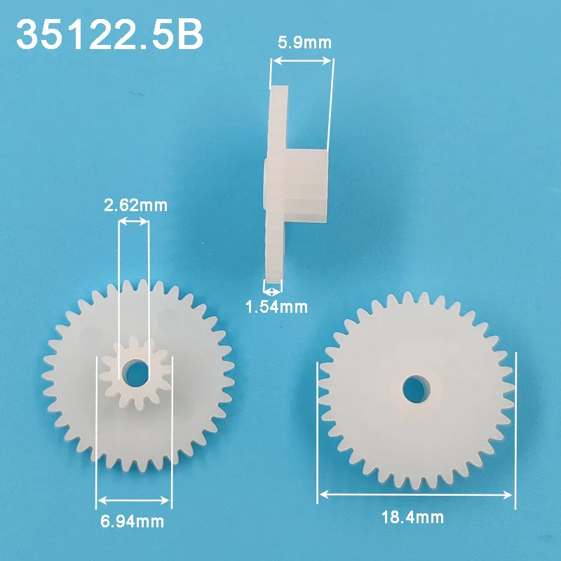 

35122.5B M=0.5 Spur Gear OD 18.5mm 35 Teeth/ 12 Teeth 2.55mm Hole Plastic POM Gear Wheels DIY Repair Parts 10pcs/lot