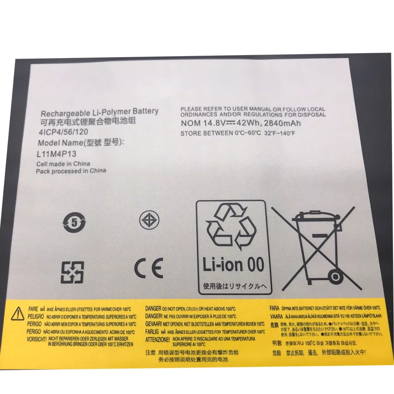 Imagem -05 - Lmdtk Nova L11m4p13 Bateria do Portátil para Lenovo Ideapad Yoga 11 11s 14.8v 42wh 2840mah