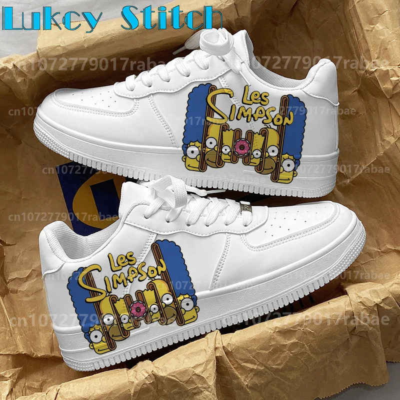 

Лидер продаж 2025 года, забавные кроссовки simpson, универсальные парные туфли с героями мультфильмов, дышащая обувь для отдыха на четыре сезона