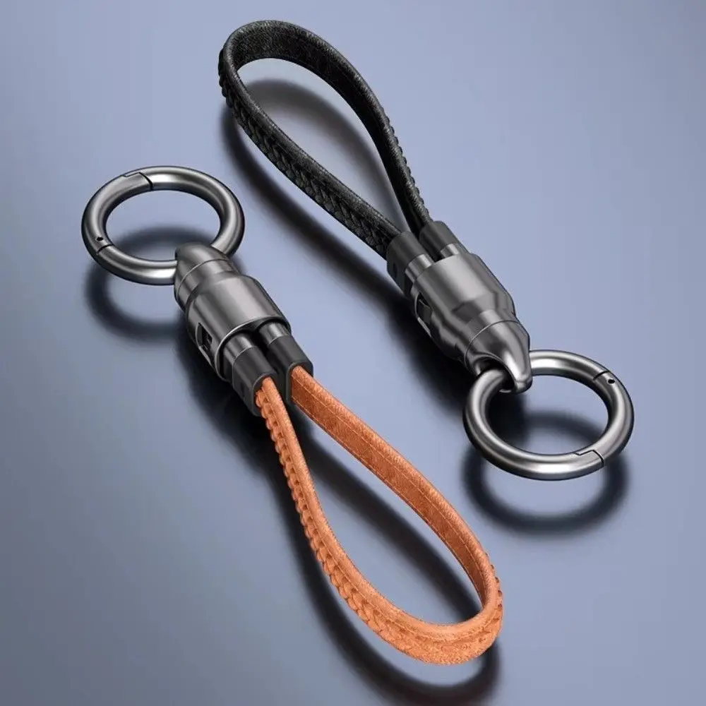 240W USB C Cable Leather Lanyard Keychain Smooth Leather Keychain Cable Anti Lost Portable Fast Charging Cable For Laptop