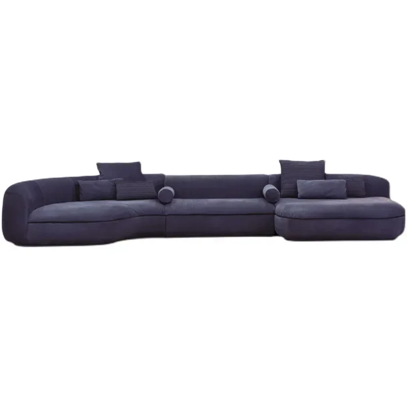 Creative minimalist curved fabric sofa