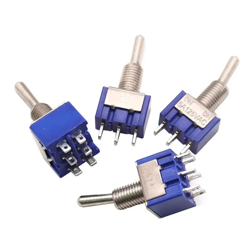 10 مفاتيح صغيرة عالية الجودة MTS-102 103 202 203 تشغيل إيقاف/تشغيل مفاتيح زر الطاقة الصغيرة للسيارات