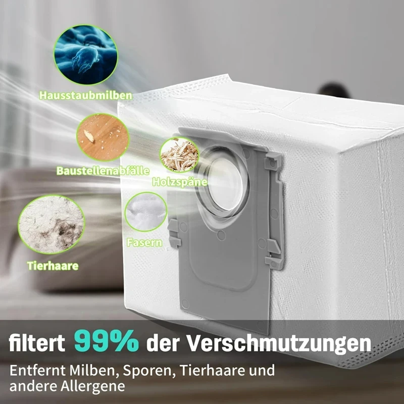 Zgodne z odkurzaczem Roborock S8 Pro Ultra / G20 części zamiennych i akcesoriów, takich jak główna szczotka, szczotka boczna, filtr HEPA, ścierka mopująca i worek na kurz.