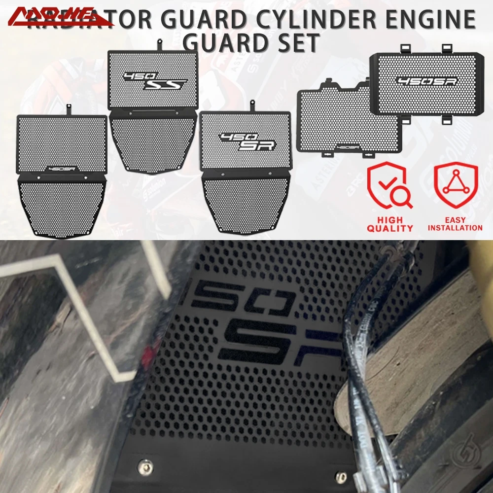

For CFMOTO CF MOTO 450SR 450SS 450 SR/SS 2023 2022 2024 Motorcycle Radiator Grill Guard oil cooler Guard Protection Cover Set