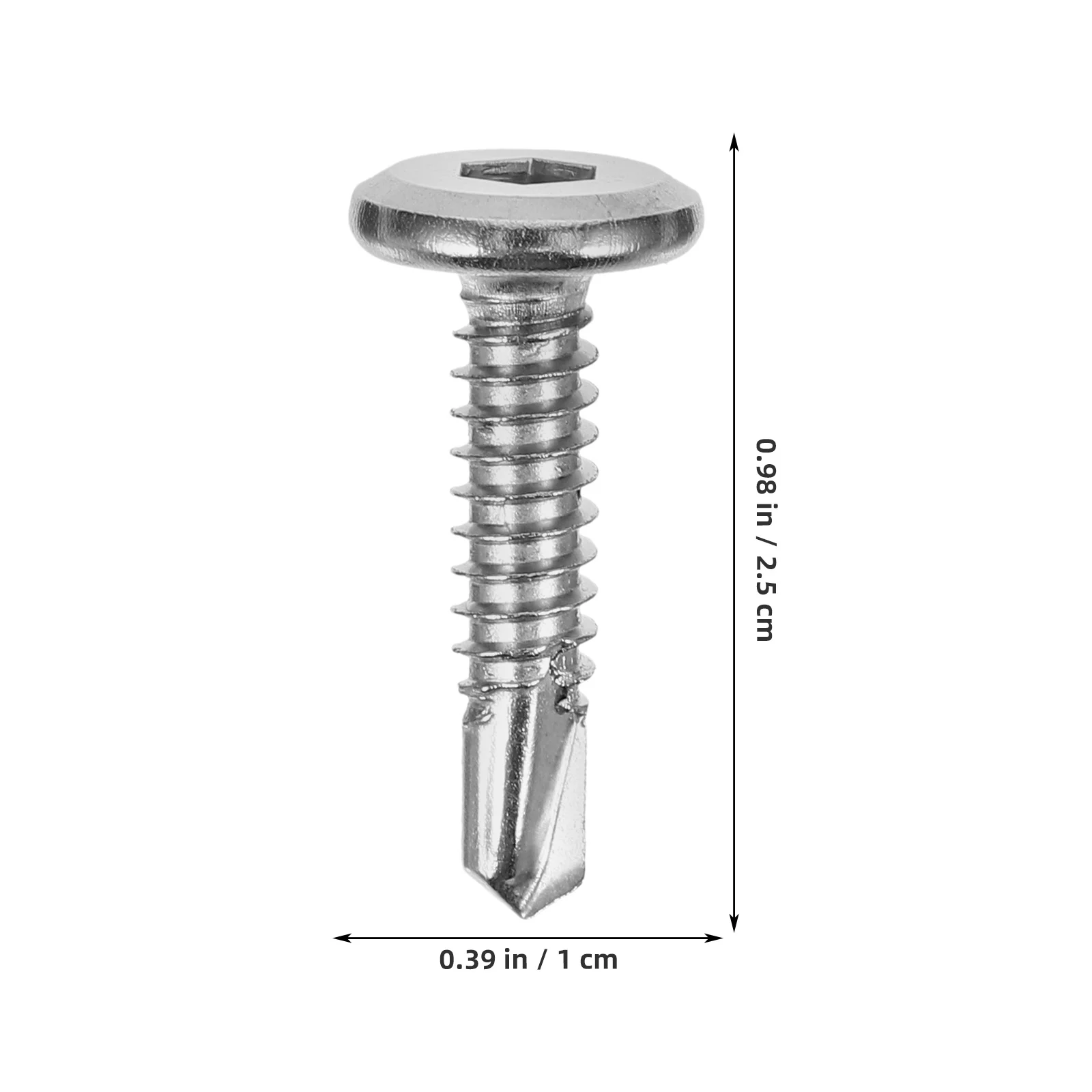

20Pcs Self-Tapping Screws Stainless Steel Fencing Screws for Outdoor Use Head Metal Screw with Hex Drive for Fence