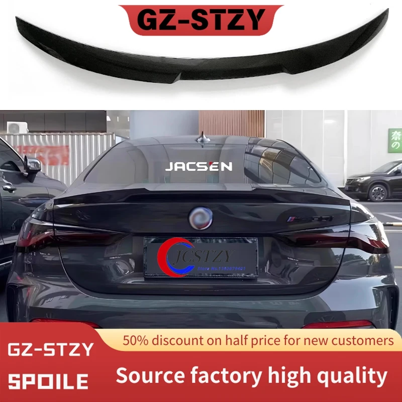 Автомобильный задний багажник, спойлер, крыло для BMW G24 G26 I4 420i 430i M440i M50 Gran Coupe 2021-2023 4-дверный ABS, глянцевый черный обвес, тюнинг Автомобильный задний багажник, спойлер, крыло для BMW G24 G26 I4 420i 430i M440i M50 Gran Coupe 2021-2023 4-дверный ABS, глянцевый черный обвес, тюнинг