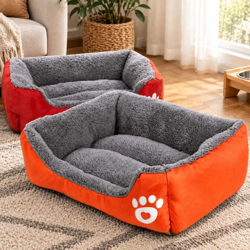 Soft Plush Sleeping Pad for Small Pets, Cozy Cushion Bed Ideal for Puppies and Cats