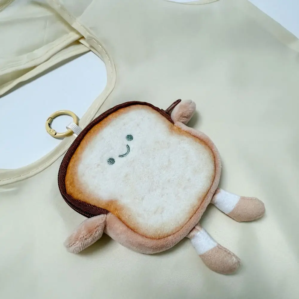 Kawaii faltbare Einkaufstasche, Plüschtier, Nylon, Supermarkt-Aufbewahrungstasche, wiederverwendbare Plüsch-Brot-Puppe, umweltfreundliche Tasche für Herren – Detail 6