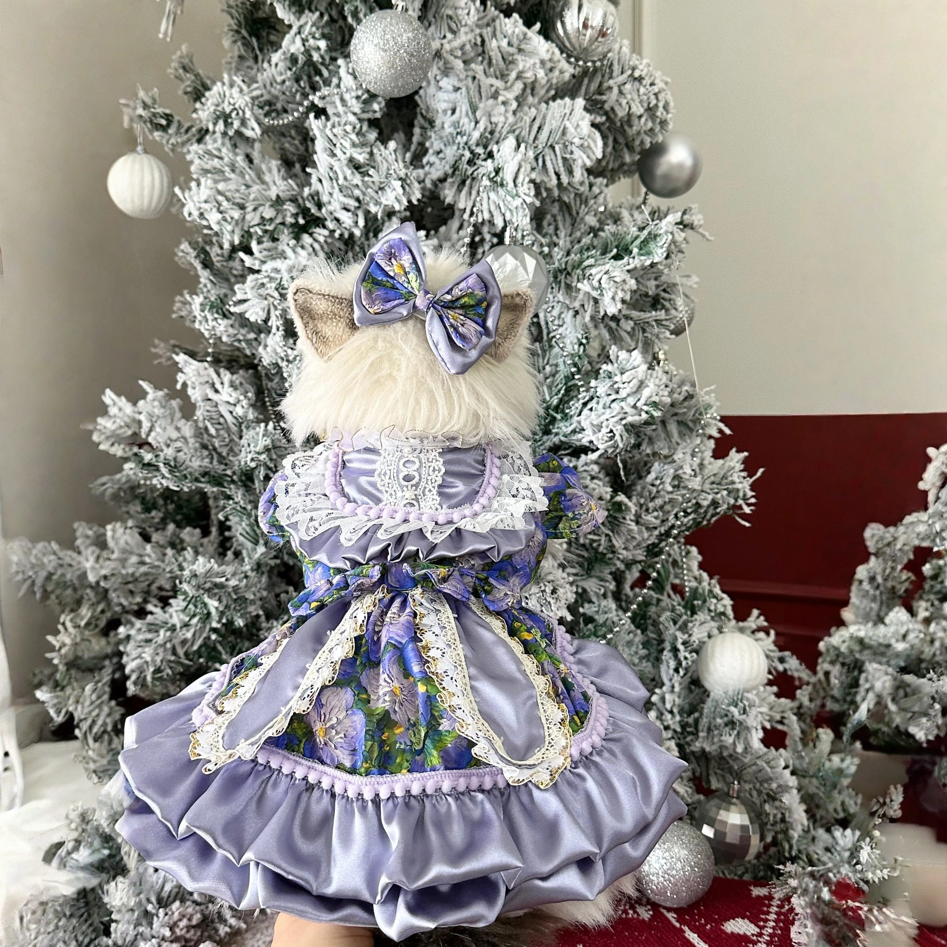 Elegant Pet Cat Dog Dress Clothes Puppy Outfits Partywear Christmas Halloween Costume for Dogs And Cats Undead Day Pet Clothing