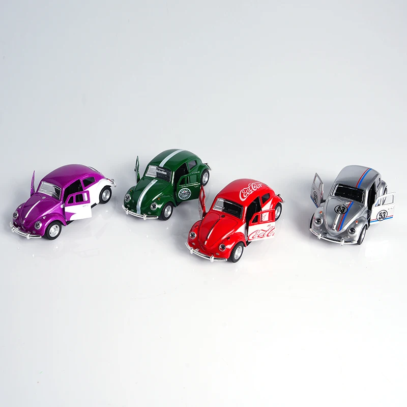 

1:36 Автомобиль из сплава в стиле ретро Beetle, винтажная игрушечная машинка, классические инновационные мультяшные цвета, модное украшение автомобиля, коллекционная для любителей автомобилей, украшение для украшения дома, транспортное украшение