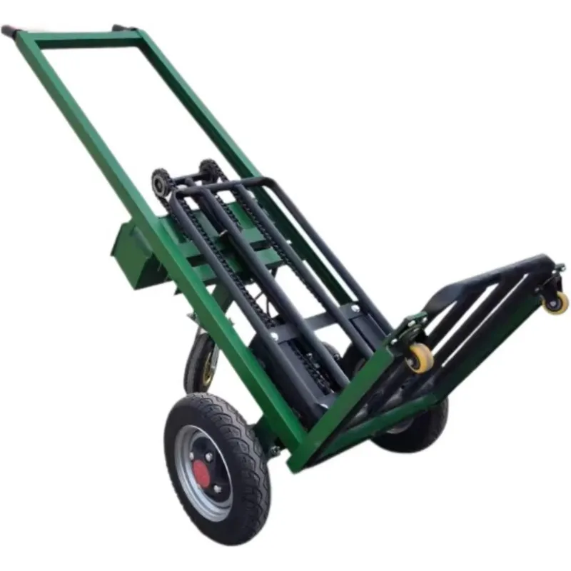 Hand Cart Large Load Bearing Platform Hydraulic Lift Structure For Warehouse Cargo Lifting Goods Moving Stock Arrangement Using