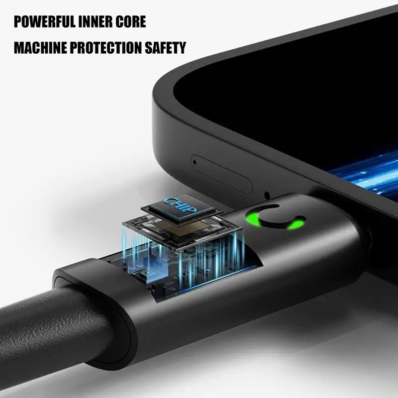 31BA Type C to Type C Cord with Fabric Build and Light View Charging Cord