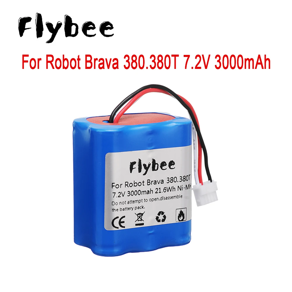 Original 7.2V 3.0Ah/3000mAh Battery for iRobot Roomba Braava 380 380T 381 Mint 5200c Ni-MH 7.2v Rechargeable battery 1/2Pcs