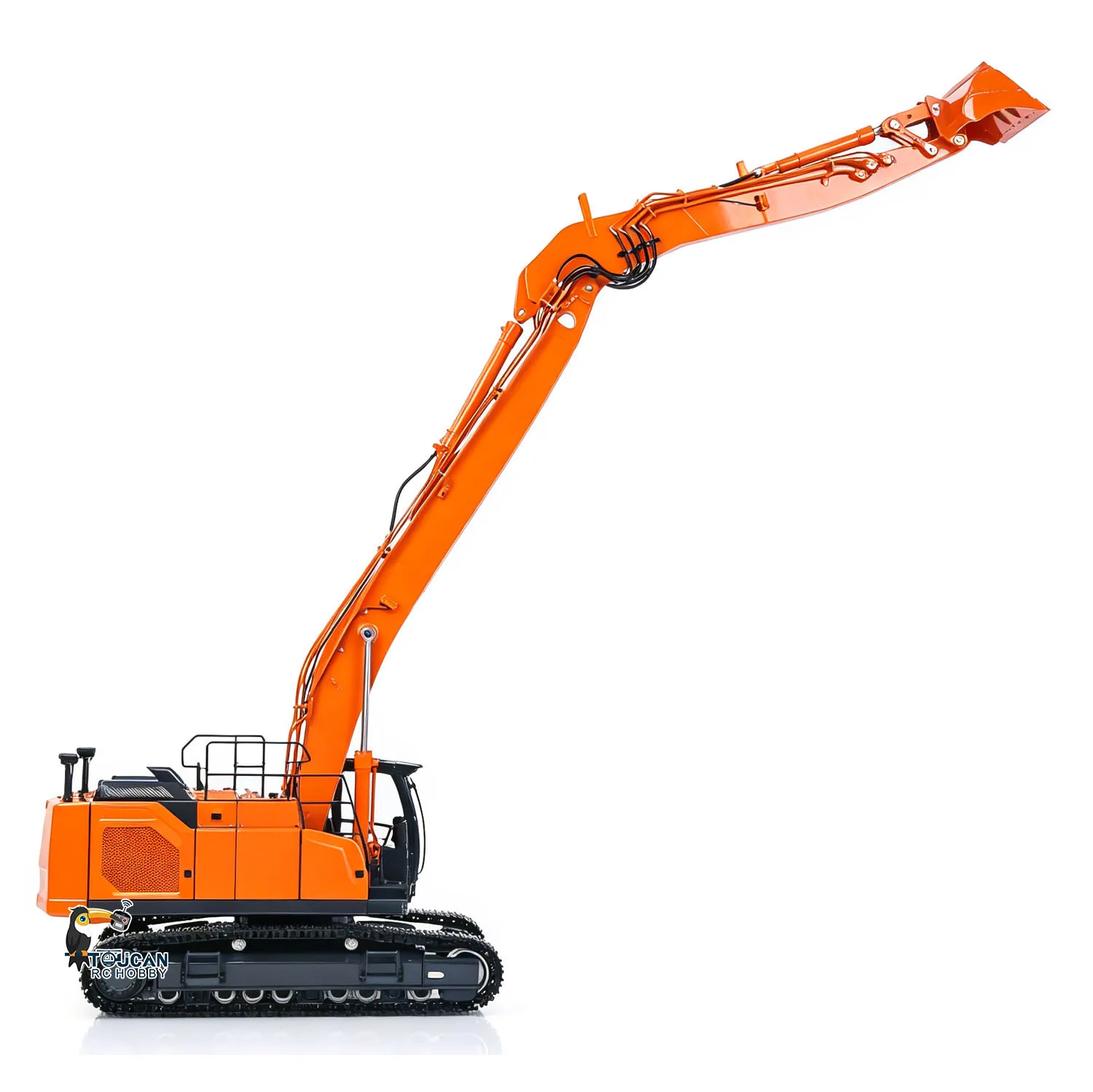 LESU AOUE LR945 1/14 Metal RC Hydraulic Excavator CNC Long Reach Remote Control Digger RTR 7CH PL18EV LITE Radio Light Sound Car