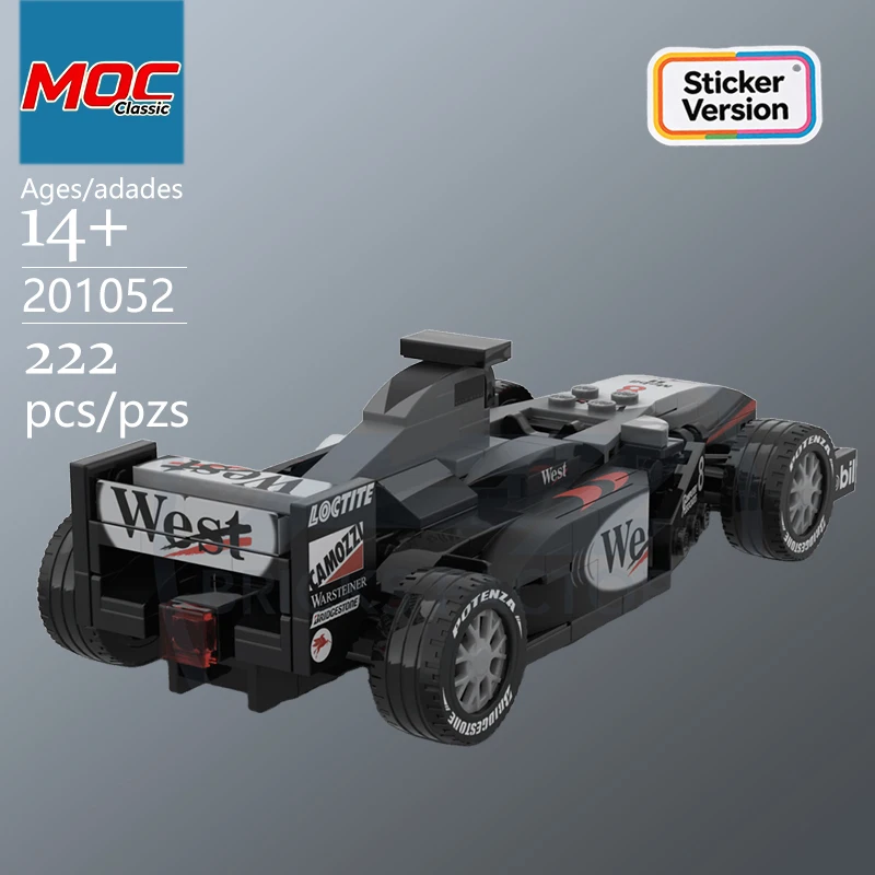 Custom MOC 8-Stud Champion Racing Car  MP4/13 Technic Model - Trendy Educational Toy, A Must-Have for Car Enthusiasts