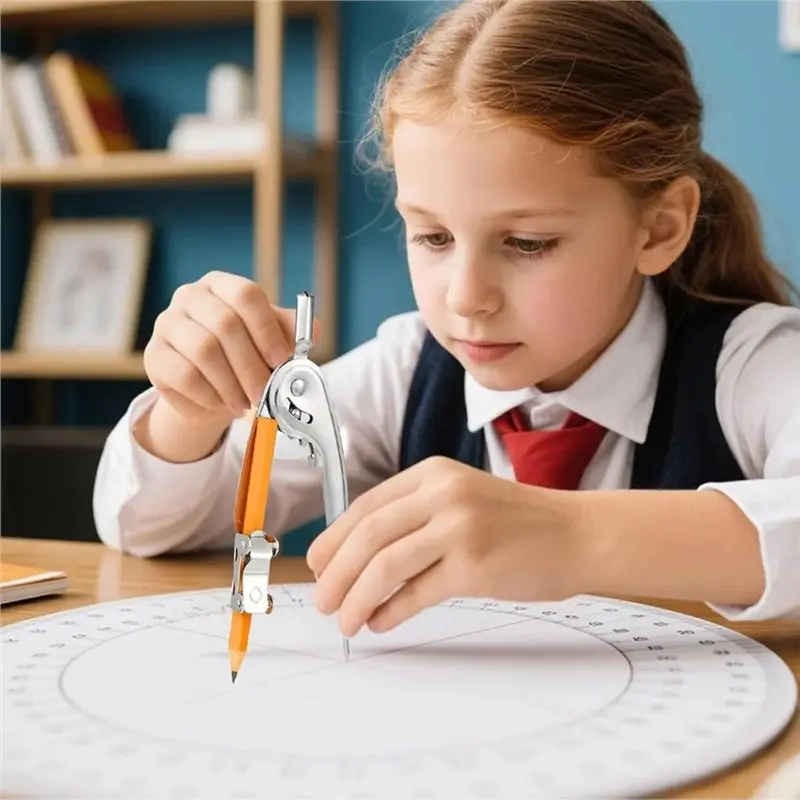B50B-20 Pieces Compass For Geometry Math Compass Bulk Drawing Compass With Pencil For Student School Woodworking Art Drawing