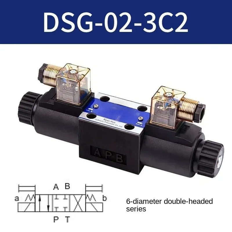 New Oil Research Type Hydraulic Electromagnetic Two-way Directional Valve Single-head Valve Electromagnetic Oil Valve