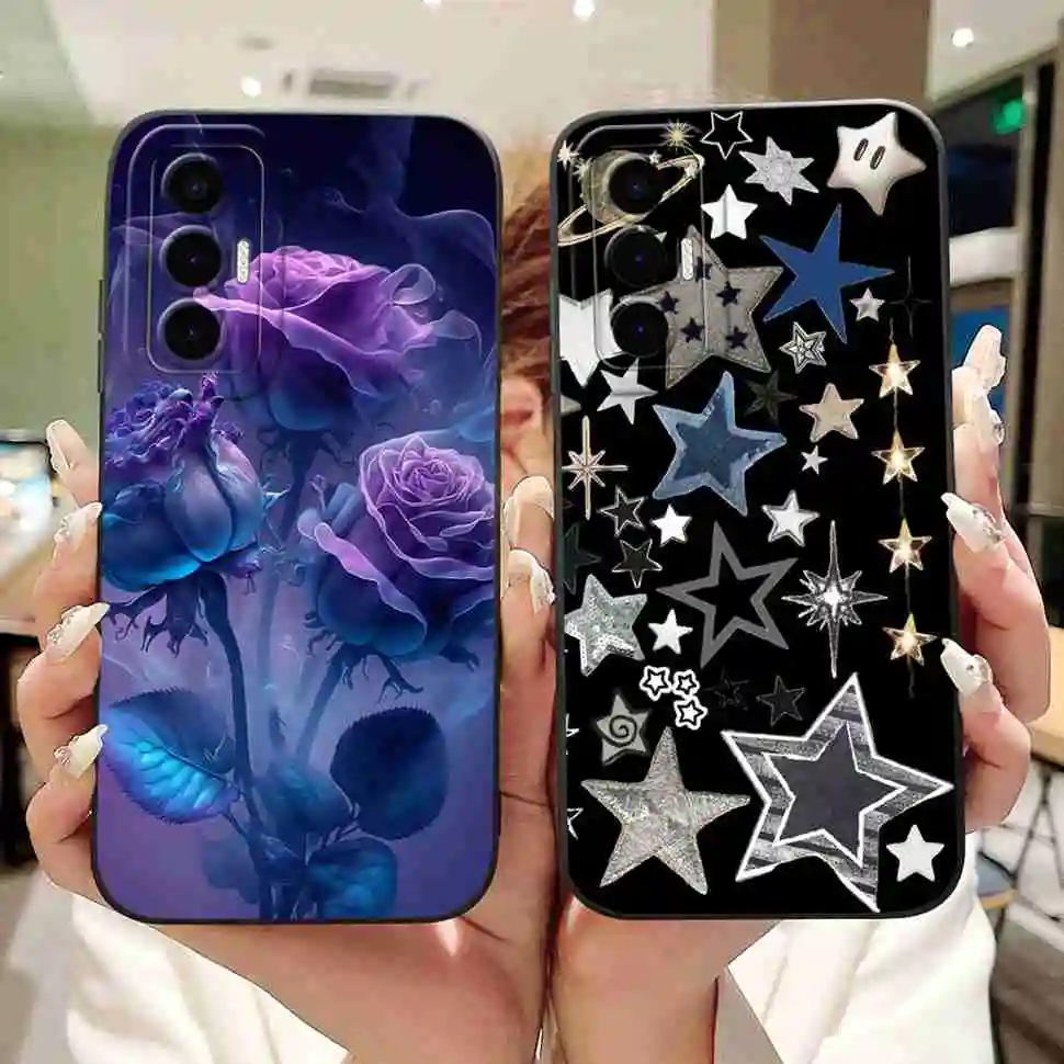 For Tecno Pova 3 6.9" Case Fashion Design Soft Silicone Cover For Tecno Pova3 LF7n Cute Cartoon Cat Clock Shockproof Phone Cases view 4