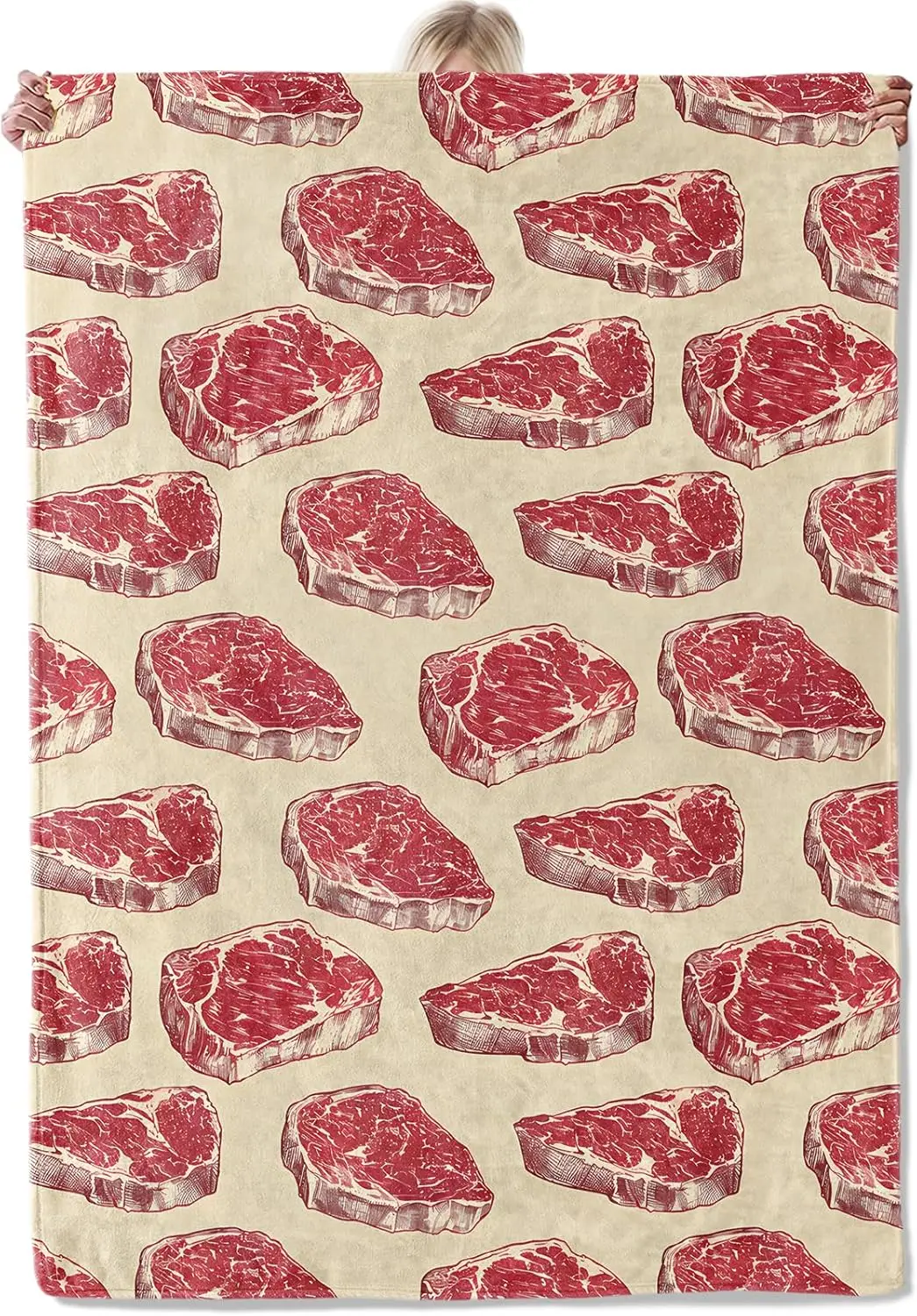 

Одеяло со стейком, подарки для женщин, мягкие нечеткие теплые уютные фланелевые одеяла для спальни, путешествий, дивана, домашнего декора