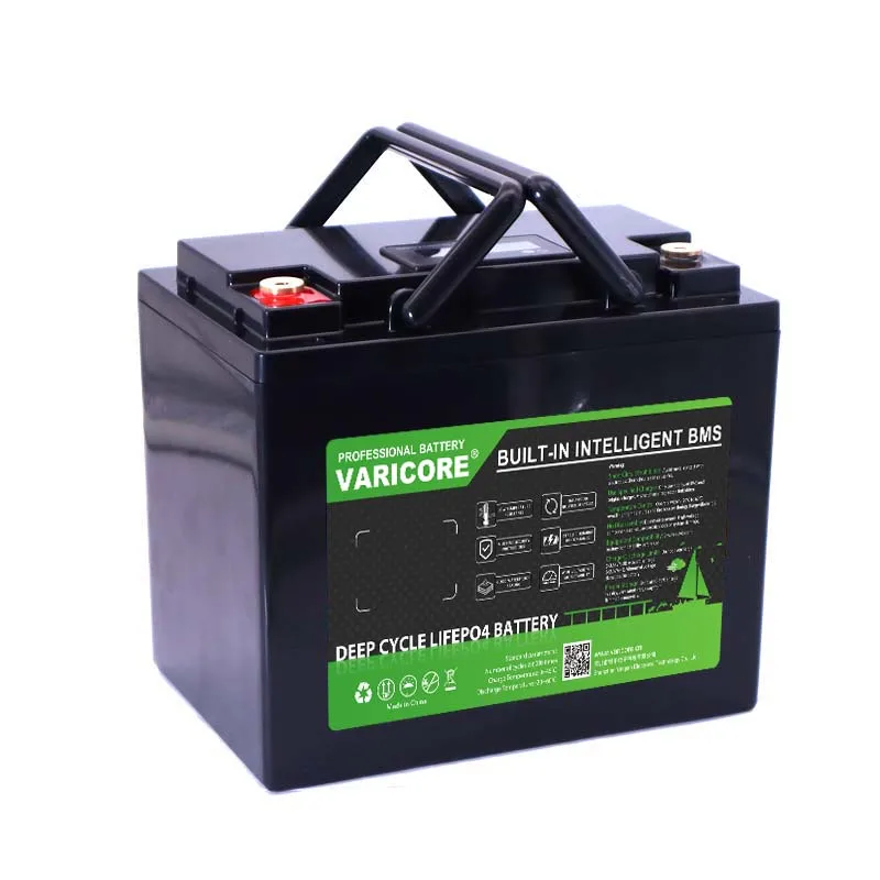 VariCore 12V 40Ah 32Ah LiFePO4 Battery Lithium Iron Phosphate with BMS for 12.8V 4s Golf Cart Car Ignition Solar 14.6v Charger