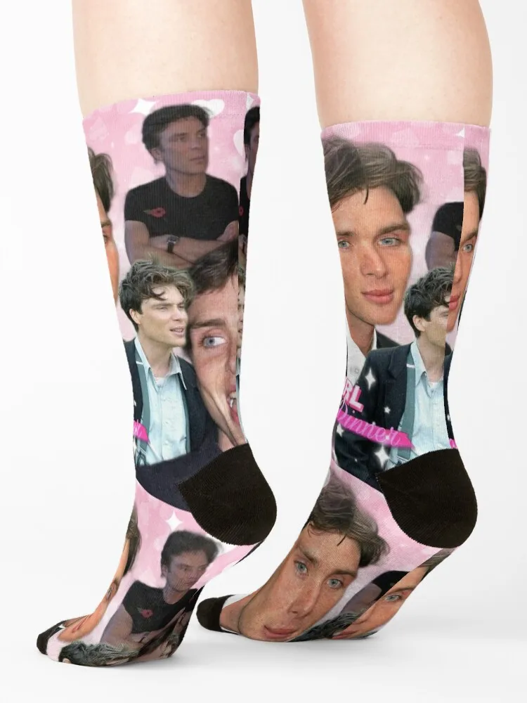 Cillian Murphy Girl DInner Socks winter thermal with print gym Children's Mens Socks Women's