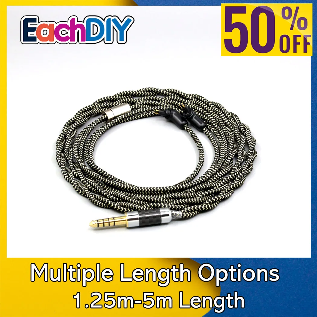 

2 Core 2.8mm Litz OFC Earphone Shield Braided Sleeve Cable For Sony MDR-EX1000 MDR-EX600 MDR-EX800 MDR-7550 LN008965