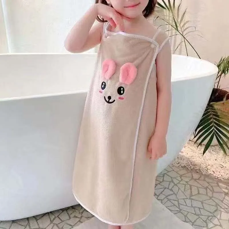새로운 휴대용 흡수성 어린이 샤워 드레스 타월