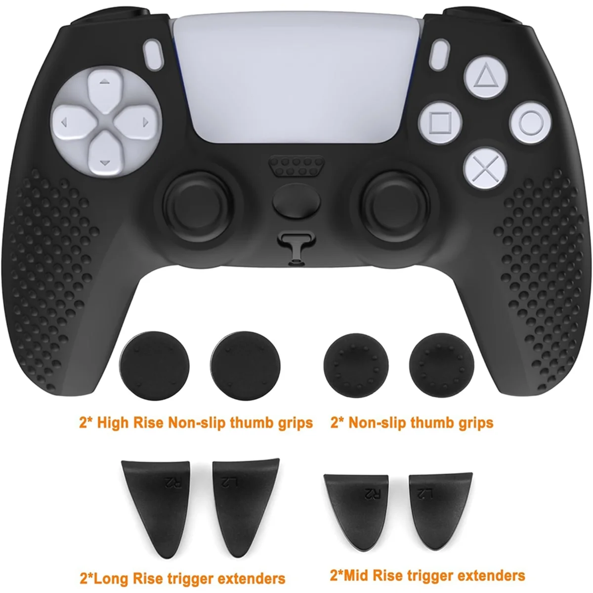 For PS5 Controller Anti-Slip Soft Silicone Protective Cover for Playstation 5 Wireless Controller