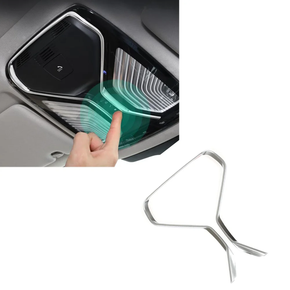 

ABS Front Roof Reading Light Lamp Frame Stickers Cover Trim For BMW 3 5 Series X3 G01 G20 G30 G38 6GT Car Accessories